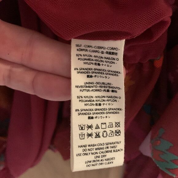 Free People Wildflower Honey maroon ruffled long sleeve blouse - Picture 9 of 9